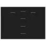 Schwarzes Sperrholz-Sideboard 88x30x65 cm von vidaXL, Sideboards - Ref: Foro24-800685, Preis: 100,94 €, Rabatt: %