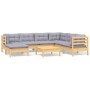 Gartenmöbel-Set 8-teilig und Kissen aus massivem Kiefernholz von , Gartensets - Ref: Foro24-3096652, Preis: 662,63 €, Rabatt: %