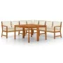 Juego comedor jardín y cojines 7 piezas madera maciza acacia by , Garden sets - Ref: Foro24-3154970, Price: 930,62 €, Discoun...