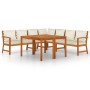Juego comedor jardín y cojines 7 piezas madera maciza acacia by , Garden sets - Ref: Foro24-3154970, Price: 949,05 €, Discoun...
