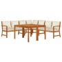 Juego comedor jardín y cojines 7 piezas madera maciza acacia by , Garden sets - Ref: Foro24-3154970, Price: 949,05 €, Discoun...
