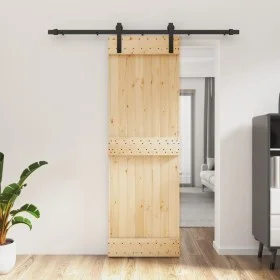 Puerta corredera con herrajes madera maciza de pino 70x210 cm von , Türen - Ref: Foro24-3202971, Preis: 147,11 €, Rabatt: %