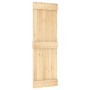 Puerta corredera con herrajes madera maciza de pino 70x210 cm