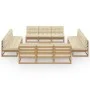 Muebles de jardín 13 piezas con cojines madera de pino maciza de , Conjuntos de jardín - Ref: Foro24-3076332, Precio: 1,00 €,...