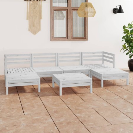 Juego de muebles de jardín 7 pzas madera maciza de pino blanco von , Gartensets - Ref: Foro24-3083340, Preis: 349,48 €, Rabat...