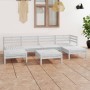 Juego de muebles de jardín 7 pzas madera maciza de pino blanco von , Gartensets - Ref: Foro24-3083340, Preis: 349,48 €, Rabat...