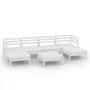 Juego de muebles de jardín 7 pzas madera maciza de pino blanco de , Conjuntos de jardín - Ref: Foro24-3083340, Precio: 349,48...