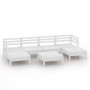 Juego de muebles de jardín 7 pzas madera maciza de pino blanco von , Gartensets - Ref: Foro24-3083340, Preis: 349,48 €, Rabat...