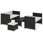 5-teiliges Gartenmöbel-Set und schwarze synthetische Rattankissen von vidaXL, Gartensets - Ref: Foro24-48132, Preis: 279,17 €...