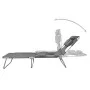 Folding lounger with head cushion and adjustable backrest gray by , Loungers - Ref: Foro24-44295, Price: 64,01 €, Discount: %