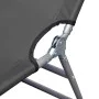 Folding lounger with head cushion and adjustable backrest gray by , Loungers - Ref: Foro24-44295, Price: 64,01 €, Discount: %