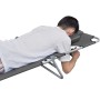 Folding lounger with head cushion and adjustable backrest gray by , Loungers - Ref: Foro24-44295, Price: 93,57 €, Discount: %