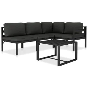 Set muebles de jardín 5 pzas y cojines aluminio gris antracita de , Conjuntos de jardín - Ref: Foro24-49232, Precio: 643,89 €...