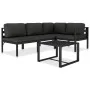 Set muebles de jardín 5 pzas y cojines aluminio gris antracita de , Conjuntos de jardín - Ref: Foro24-49232, Precio: 643,16 €...