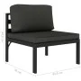 Set muebles de jardín 5 pzas y cojines aluminio gris antracita de , Conjuntos de jardín - Ref: Foro24-49232, Precio: 643,16 €...