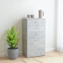 Betongraues Sperrholz-Sideboard mit 6 Schubladen 50x34x96cm von vidaXL, Sideboards - Ref: Foro24-800670, Preis: 93,85 €, Raba...
