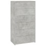 Betongraues Sperrholz-Sideboard mit 6 Schubladen 50x34x96cm von vidaXL, Sideboards - Ref: Foro24-800670, Preis: 93,85 €, Raba...
