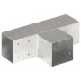T post connectors 4 pcs galvanized metal 91x91 mm by , fence posts - Ref: Foro24-145472, Price: 75,00 €, Discount: %