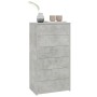 Betongraues Sperrholz-Sideboard mit 6 Schubladen 50x34x96cm von vidaXL, Sideboards - Ref: Foro24-800670, Preis: 93,85 €, Raba...