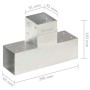 T post connectors 4 pcs galvanized metal 91x91 mm by , fence posts - Ref: Foro24-145472, Price: 75,00 €, Discount: %