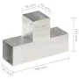T post connectors 4 pcs galvanized metal 91x91 mm by , fence posts - Ref: Foro24-145472, Price: 73,39 €, Discount: %