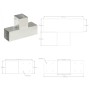T post connectors 4 pcs galvanized metal 91x91 mm by , fence posts - Ref: Foro24-145472, Price: 75,00 €, Discount: %