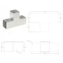 T post connectors 4 pcs galvanized metal 91x91 mm by , fence posts - Ref: Foro24-145472, Price: 73,39 €, Discount: %