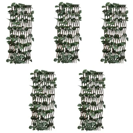 Willow trellis fences 5 pcs artificial leaves 180x60 cm by , fence panels - Ref: Foro24-147752, Price: 45,54 €, Discount: %