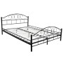 Cama de metal negro con colchón 180x200 cm de , Camas y somieres - Ref: Foro24-270708, Precio: 585,45 €, Descuento: %