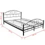 Cama de metal negro con colchón 180x200 cm de , Camas y somieres - Ref: Foro24-270708, Precio: 575,08 €, Descuento: %