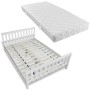 Cama con colchón de madera de pino maciza 140x200 cm de , Camas y somieres - Ref: Foro24-271808, Precio: 630,62 €