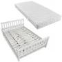 Solid pine wood bed with mattress 140x200 cm by , Beds and slatted bases - Ref: Foro24-271808, Price: 618,33 €, Discount: %