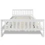 Solid pine wood bed with mattress 140x200 cm by , Beds and slatted bases - Ref: Foro24-271808, Price: 618,33 €, Discount: %
