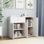 Aparador de madera contrachapada blanco 88x30x70 cm de vidaXL, Aparadores - Ref: Foro24-800675, Precio: 85,00 €, Descuento: %