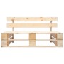 Pallet garden sofa with sand-colored pine wood cushions by , Outdoor sofas - Ref: Foro24-277476, Price: 128,54 €, Discount: %