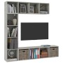 TV cabinet and bookcase 3 pieces concrete gray 180x30x180 cm by , Bookcases and shelves - Ref: Foro24-278792, Price: 161,97 €...