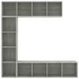 TV cabinet and bookcase 3 pieces concrete gray 180x30x180 cm by , Bookcases and shelves - Ref: Foro24-278792, Price: 161,97 €...