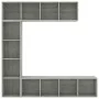 TV cabinet and bookcase 3 pieces concrete gray 180x30x180 cm by , Bookcases and shelves - Ref: Foro24-278792, Price: 157,30 €...