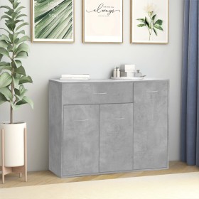 Aparador de madera contrachapada gris hormigón 88x30x70 cm de vidaXL, Aparadores - Ref: Foro24-800679, Precio: 80,47 €, Descu...