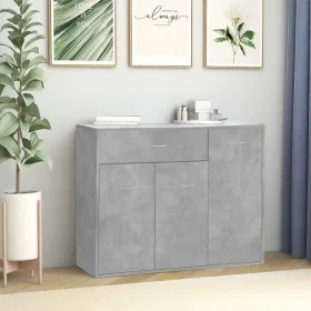 Concrete gray plywood sideboard 88x30x70 cm by vidaXL, Sideboards - Ref: Foro24-800679, Price: 79,18 €, Discount: %