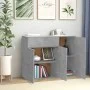 Betongraues Sperrholz-Sideboard 88x30x70 cm von vidaXL, Sideboards - Ref: Foro24-800679, Preis: 80,47 €, Rabatt: %
