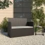 Garden bench with black synthetic rattan cushions 105 cm by , garden benches - Ref: Foro24-362316, Price: 108,23 €, Discount: %