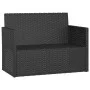 Garden bench with black synthetic rattan cushions 105 cm by , garden benches - Ref: Foro24-362316, Price: 108,23 €, Discount: %