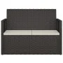 Garden bench with black synthetic rattan cushions 105 cm by , garden benches - Ref: Foro24-362316, Price: 108,23 €, Discount: %
