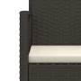 Garden bench with black synthetic rattan cushions 105 cm by , garden benches - Ref: Foro24-362316, Price: 108,23 €, Discount: %