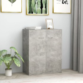 Betongraues Sperrholz-Sideboard 60x30x75 cm von vidaXL, Sideboards - Ref: Foro24-800733, Preis: 55,01 €, Rabatt: %