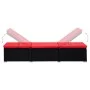 Gartenliegen und Tisch 3 Stück schwarzes synthetisches Rattan von , Liegen - Ref: Foro24-3057667, Preis: 379,02 €, Rabatt: %