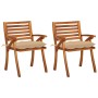 Garden dining chairs with cushions 2 pcs solid acacia wood by , Garden chairs - Ref: Foro24-3060834, Price: 263,74 €, Discoun...