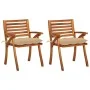 Sillas de comedor jardín con cojines 2 uds madera maciza acacia de , Sillas de jardín - Ref: Foro24-3060834, Precio: 206,91 €...