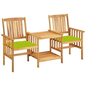 Garden chairs and table with solid acacia wood cushions by , Garden sets - Ref: Foro24-3061301, Price: 147,06 €, Discount: %
